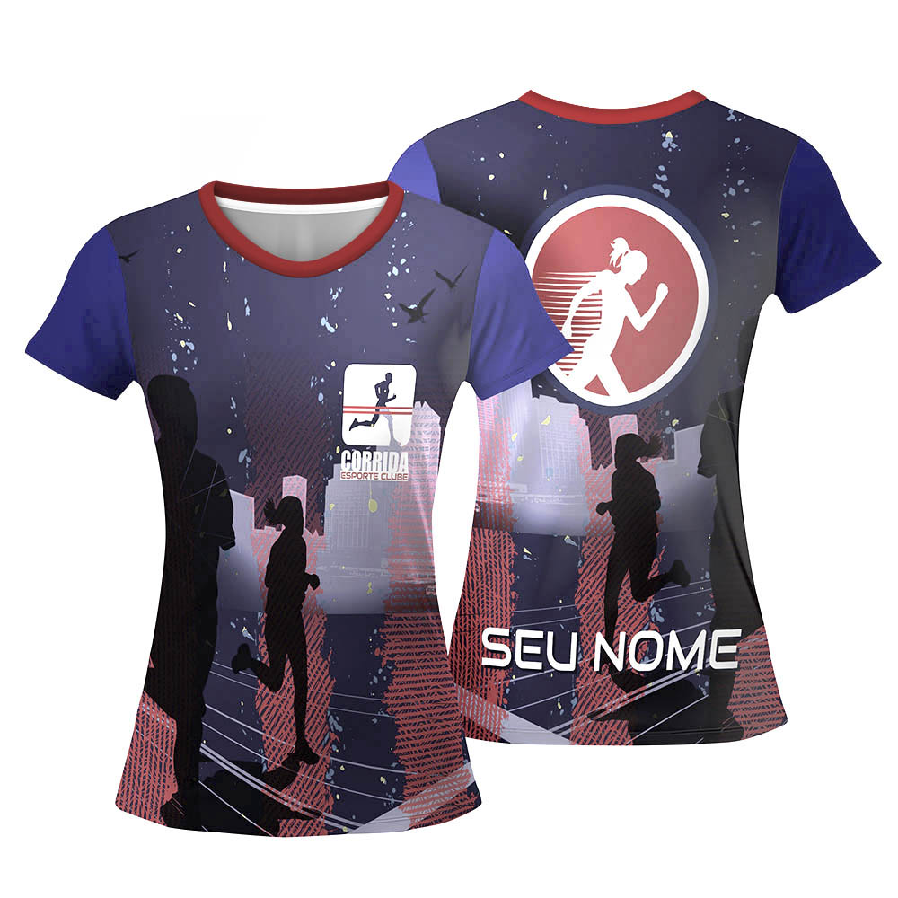 Camisa babylook sublimada para evento esportivo